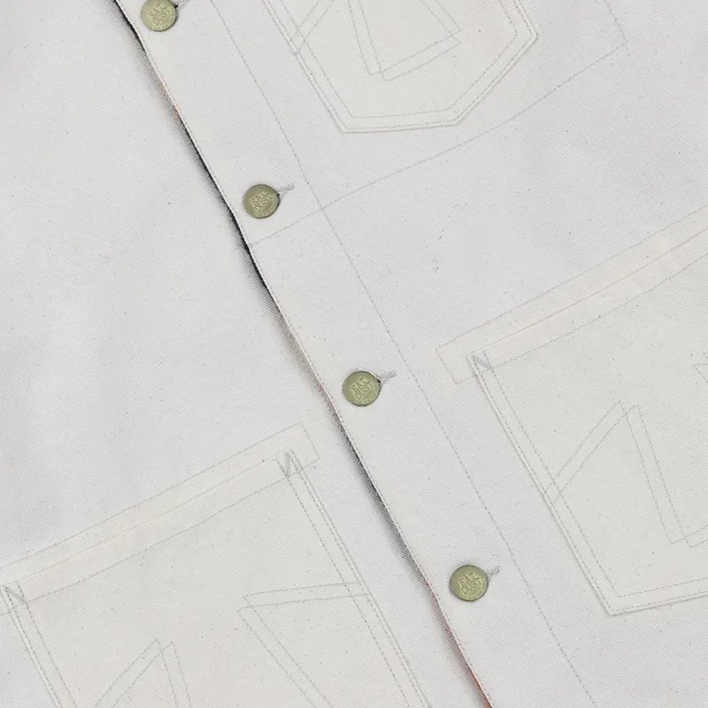 Eat Dust 673-B Bull Denim Jacket Snow Off White-2