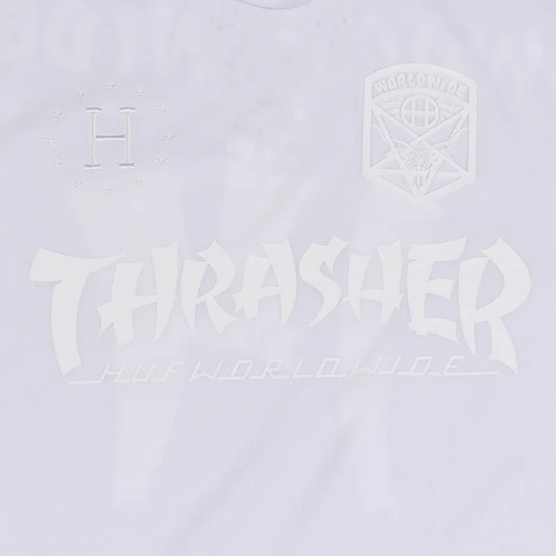 Huf x Thrasher Soccer Jersey 2.0 White-1