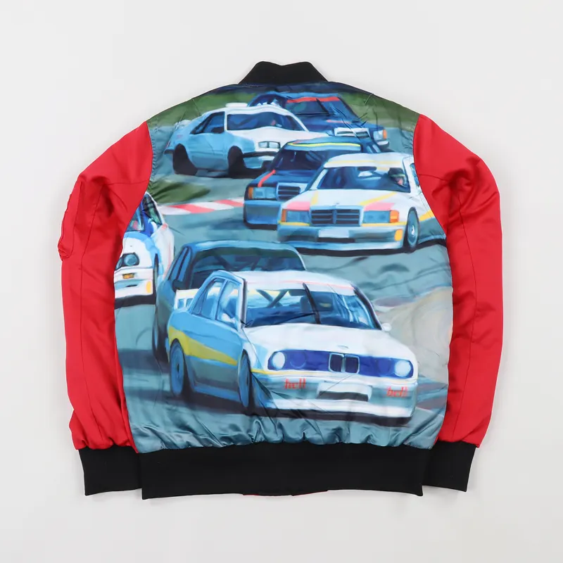 Huf Space Race MA-1 Jacket Reversible Red Black-3