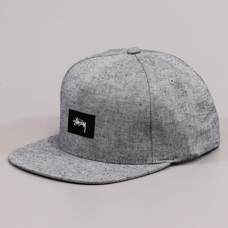 Stussy Speckled Snapback Cap Grey Melange