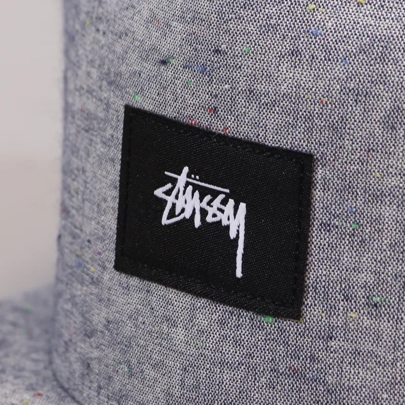 Stussy Speckled Snapback Cap Grey Melange-2