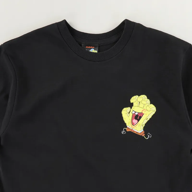 Santa Cruz x SpongeBob Hand T Shirt Black-2