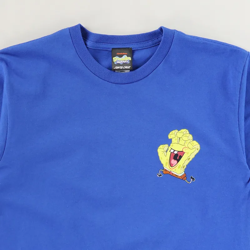 Santa Cruz x SpongeBob Hand T Shirt Royal-2