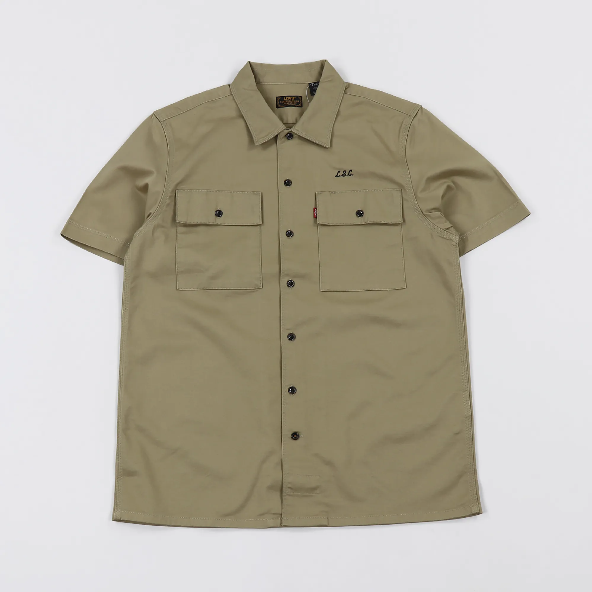 Levis Skate Short Sleeve Button Down Shirt Harvest Gold