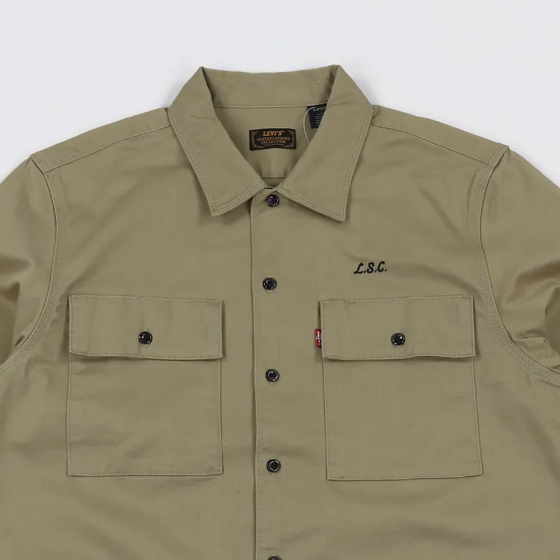 Levis Skate Short Sleeve Button Down Shirt Harvest Gold-1