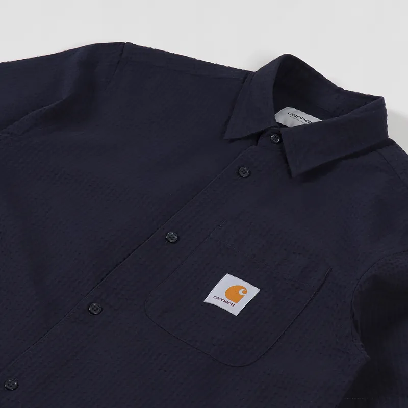 Carhartt WIP Short Sleeve Southfield Shirt Dark Navy-1