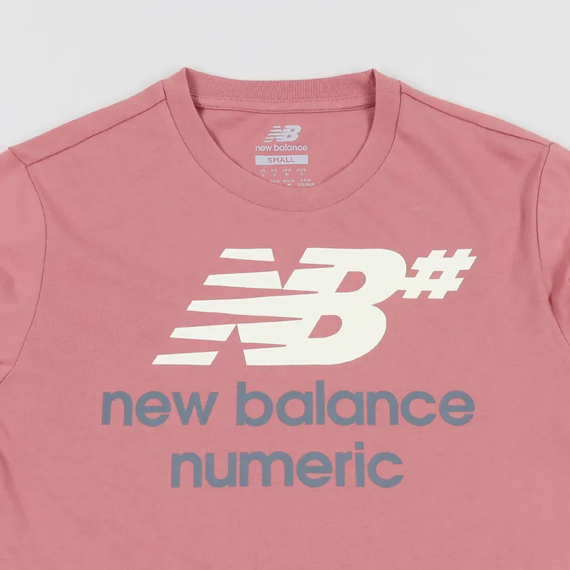 New Balance Numeric Stacked T Shirt Dusty Peach-1