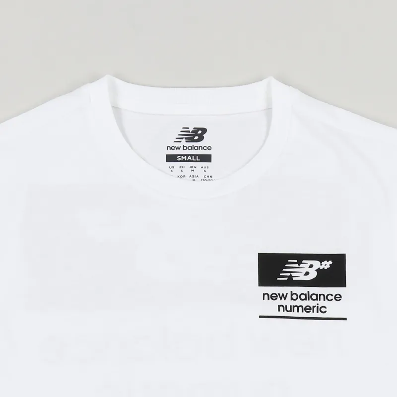 New Balance Numerics Stacked T Shirt White-3