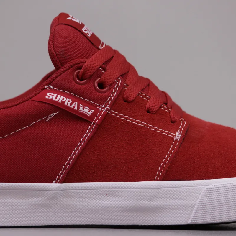 Supra Stacks Vulc II Shoes Red White-2