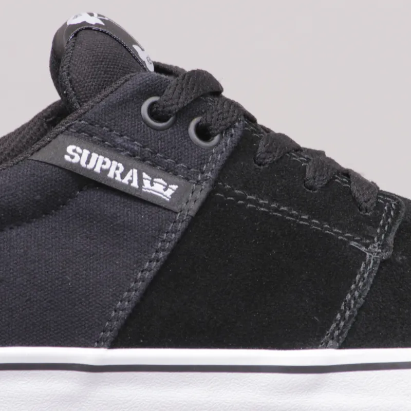 Supra Stacks Vulc Shoes - Black and White-2
