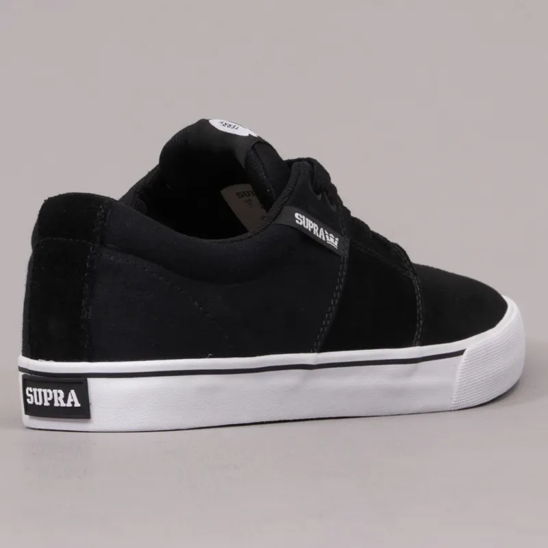 Supra Stacks Vulc Shoes - Black and White-5