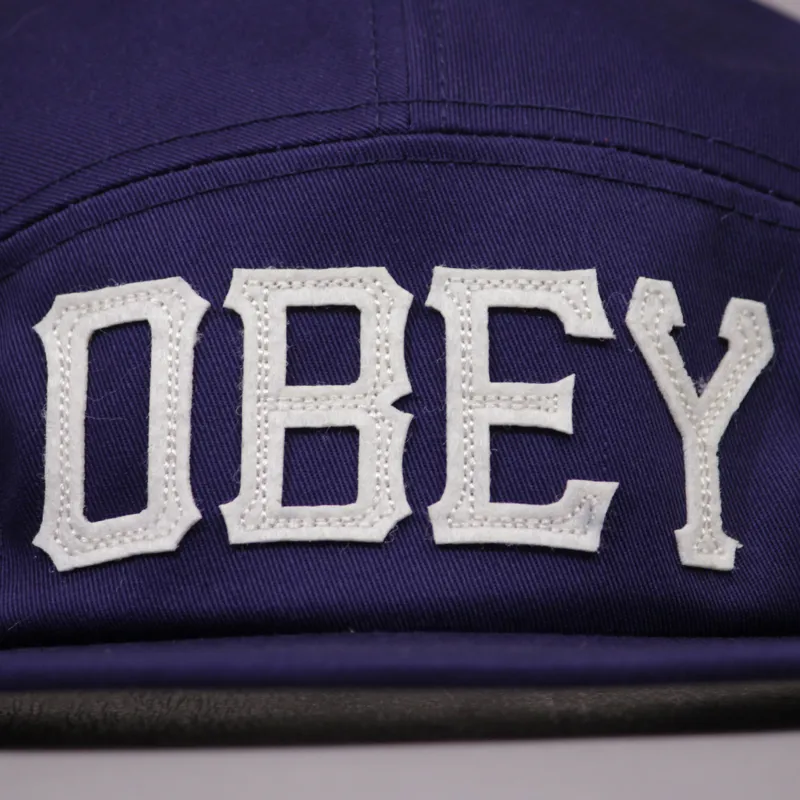 Obey Stadium 5 Panel Cap - Peacoat Blue-2