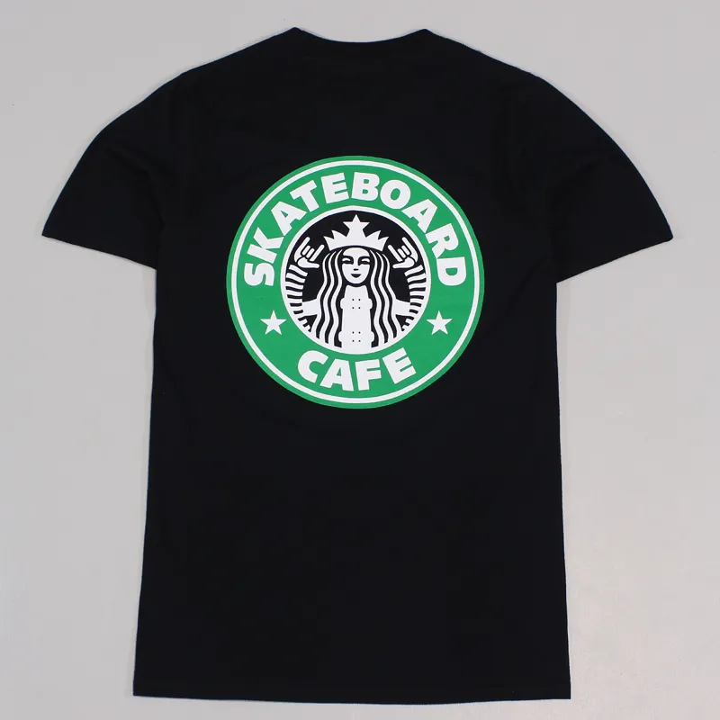Skateboard Cafe Starfucks T Shirt Black-2
