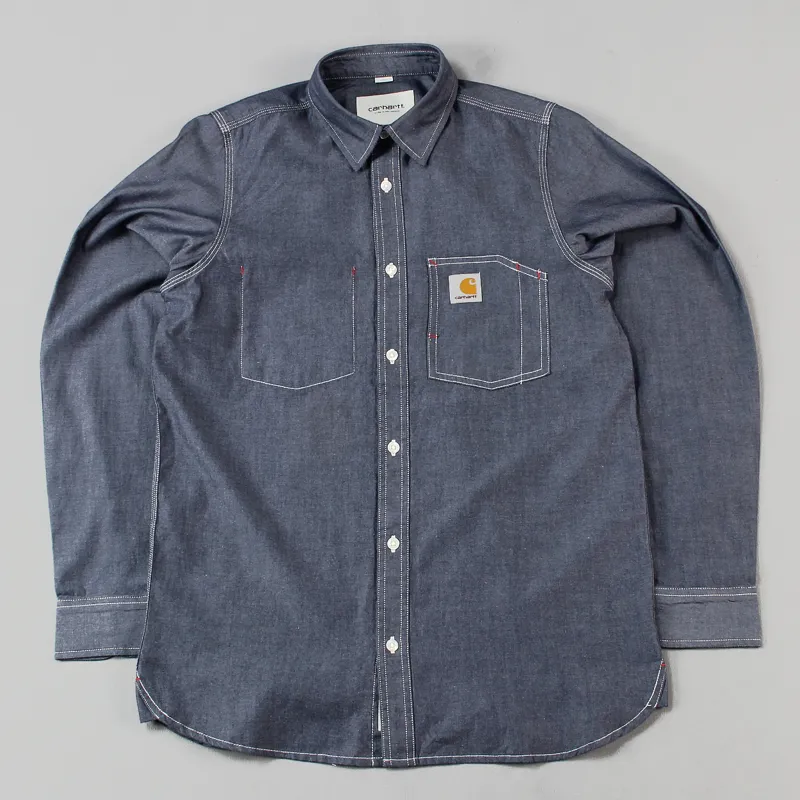 Carhartt State LS Shirt Blue Rinsed
