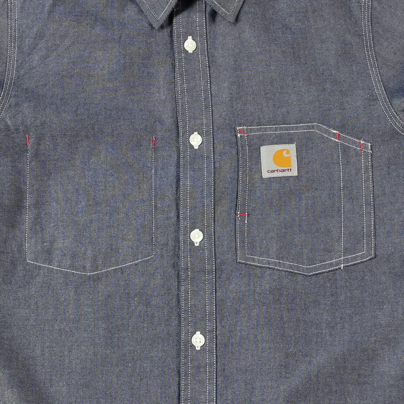 Carhartt State LS Shirt Blue Rinsed-1
