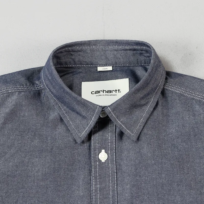 Carhartt State LS Shirt Blue Rinsed-2