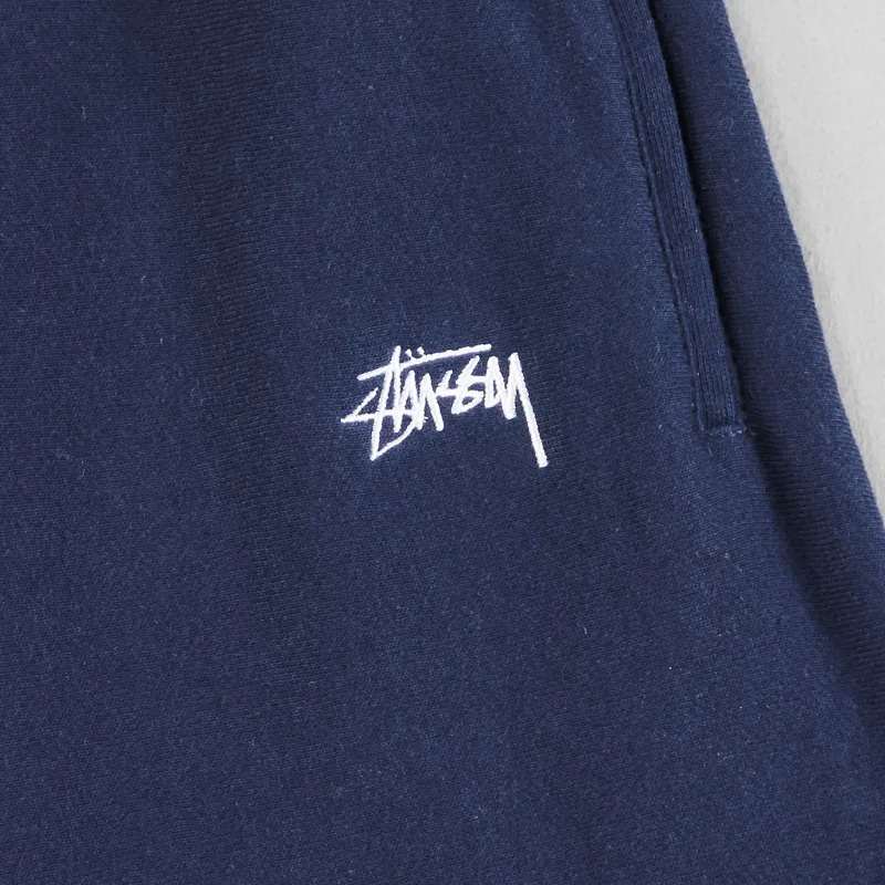 Stussy Stock Fleece Shorts Navy Blue-1