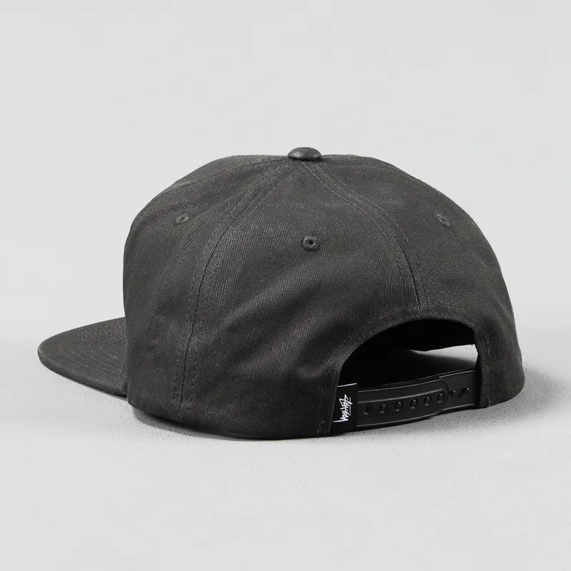 Stussy Stock Pigment Snapback Cap Black-2