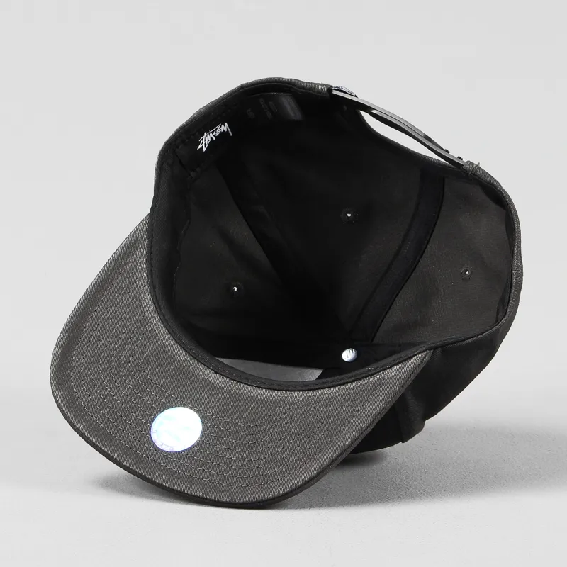 Stussy Stock Pigment Snapback Cap Black-3
