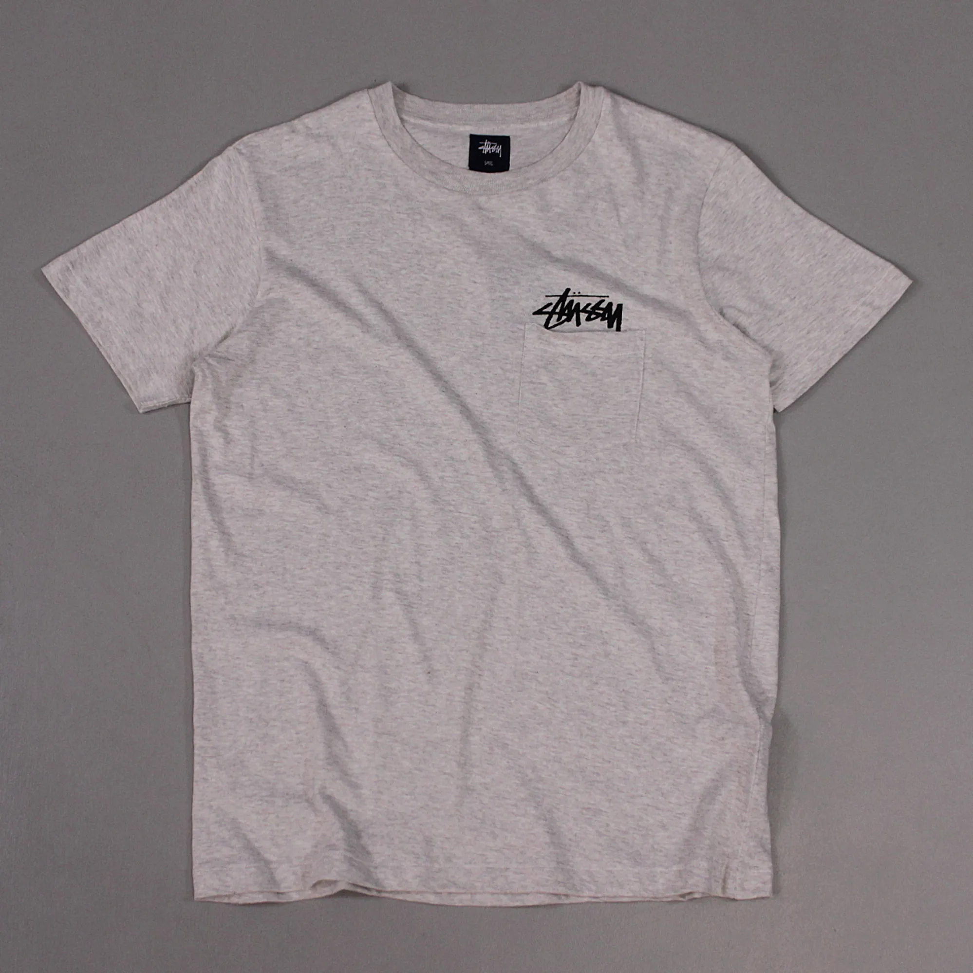 Stussy Stock Pocket Tee Grey Heather