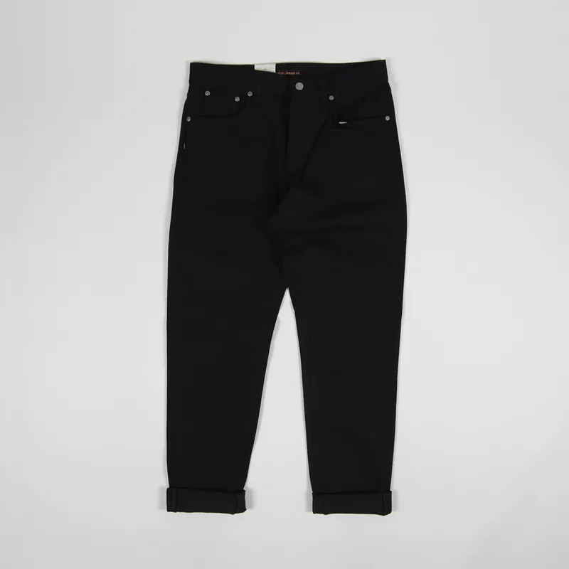 Nudie Jeans Steady Eddie II Dry Black Twill-1