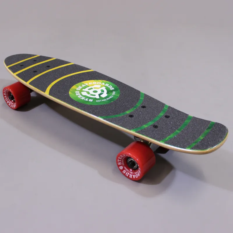 Stereo Wooden Vinyl Cruiser - Yellow, Green and Red-3