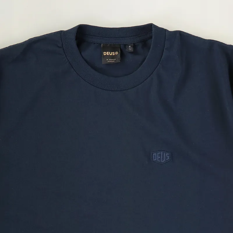 Deus Ex Machina Steve Shield T Shirt Midnight Blue-1