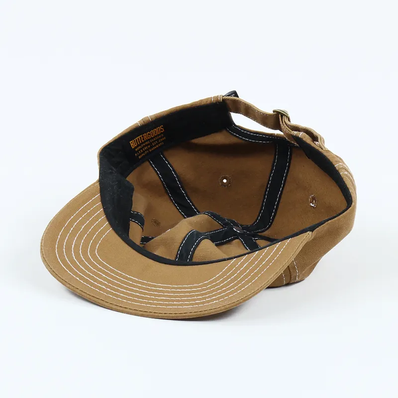 Butter Goods Stitch 6 Panel Cap Nutmeg-2