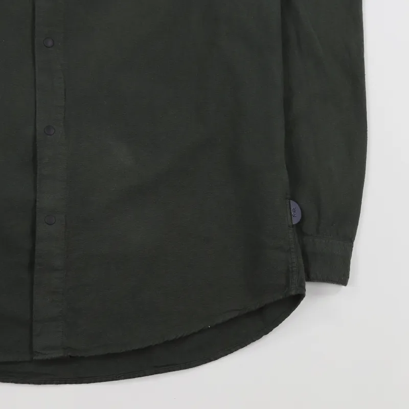 Folk Stitch Pocket Shirt Deep Green-3