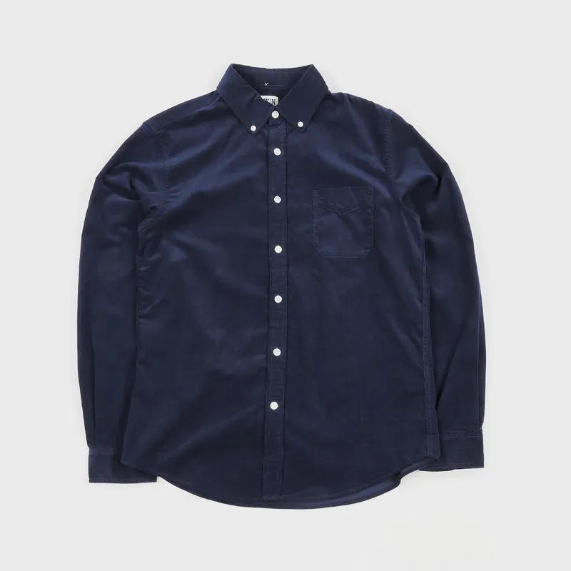 Edwin Standard Babycord Long Sleeve Shirt Navy