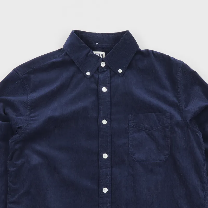 Edwin Standard Babycord Long Sleeve Shirt Navy-1