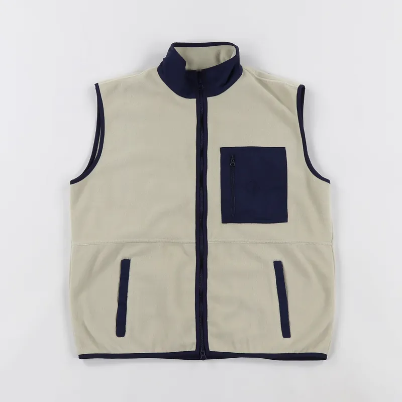 Polar Skate Co. Stenstrom Fleece Vest Sand Navy
