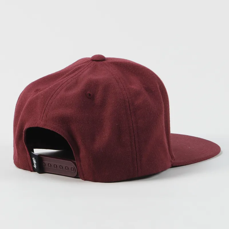 Stussy Stock FA16 Snapback Cap Burgundy-2