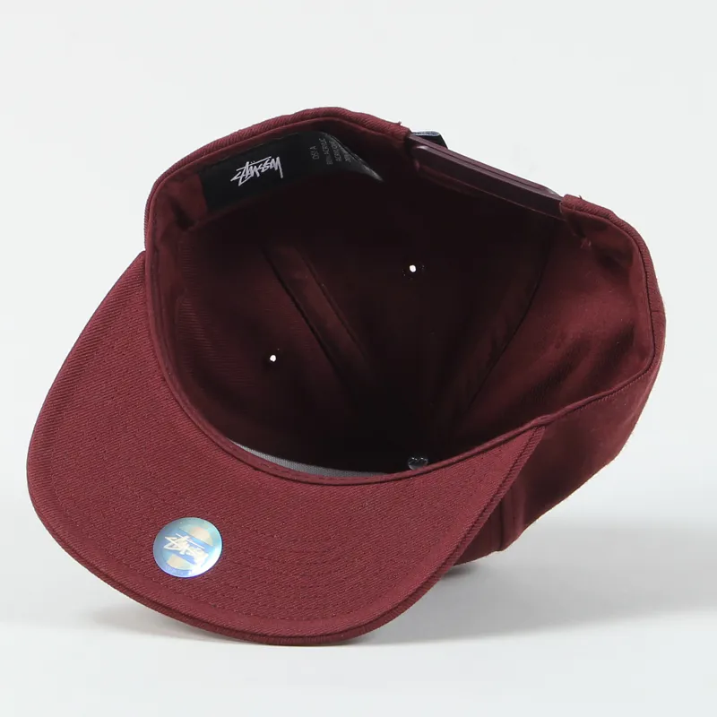 Stussy Stock FA16 Snapback Cap Burgundy-3