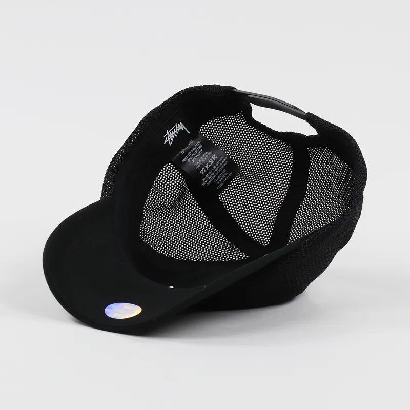Stussy Stock Low Pro Trucker Cap Black-3
