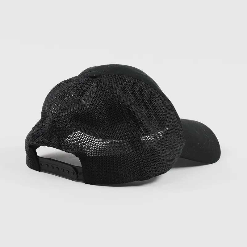 Stussy Stock Logo Low Pro Trucker Cap Black-2