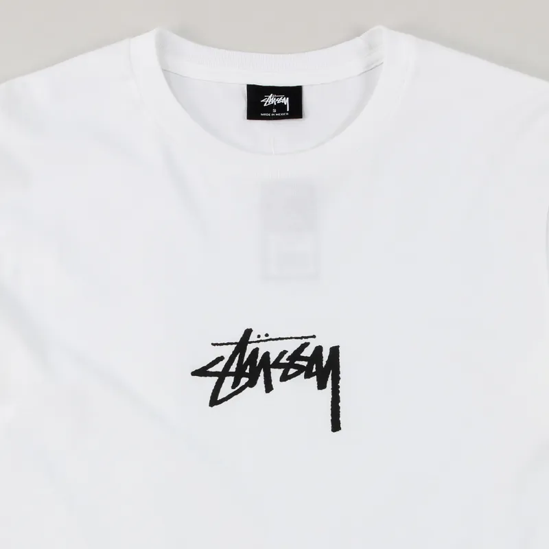 Stussy Mens Short Sleeved Stock Cotton Tee T Shirt White
