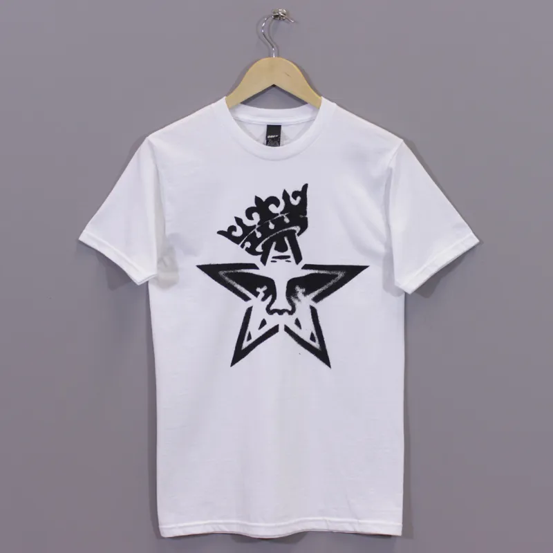 Obey Propaganda Mens Star Crown Tee White