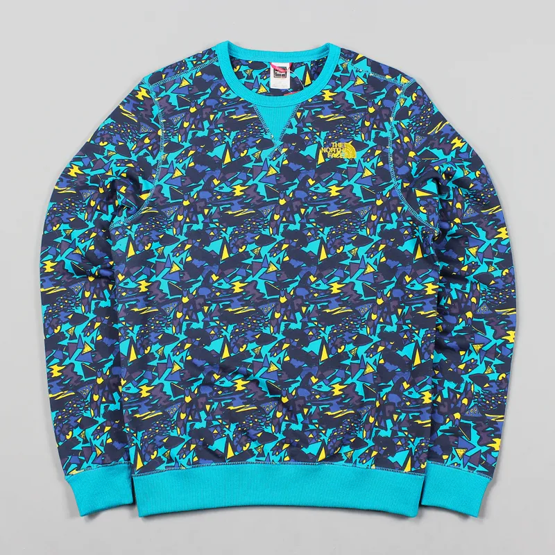 The North Face Mens Street Fleece Crew Sweater Enamel Blue