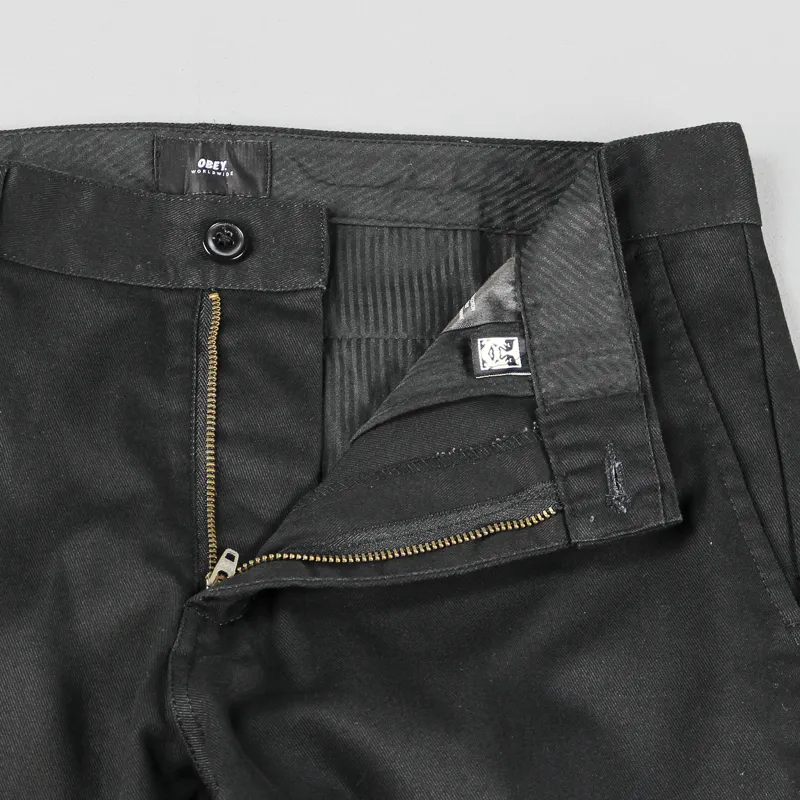 Obey Straggler Flood Fit Pants Black-2