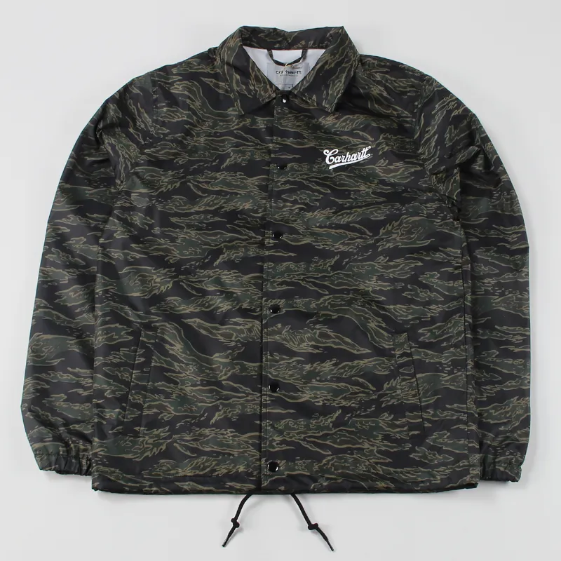 Økologi hårdtarbejdende Post Carhartt WIP Men Wind Water Resist Strike Coach Jacket Camo Tiger