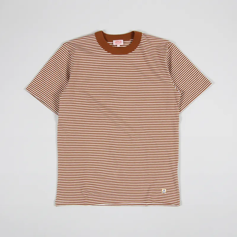 Armor Lux Raye Heritage T Shirt Cappucino Natural