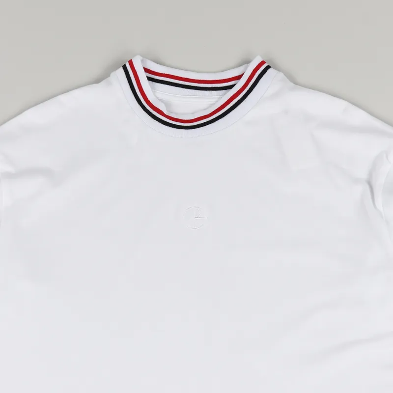 Polar Skate Co. Striped Rib T Shirt White-1