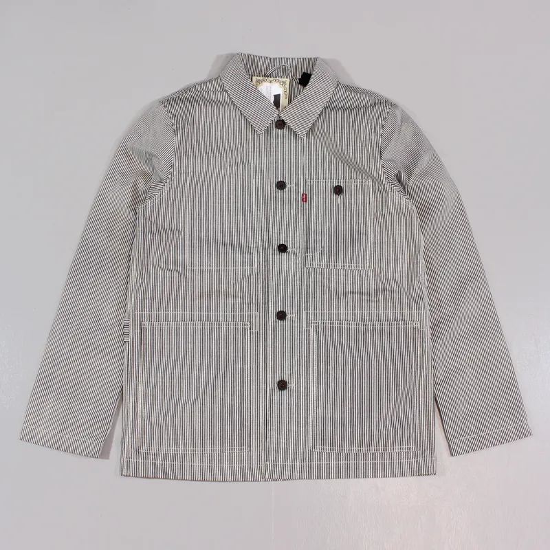 Levis Skateboarding Mens Chore Jacket Coat Hickory Striped