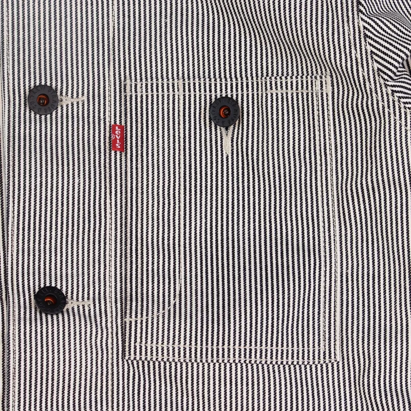 Levis Skate Chore Coat Hickory Stripe Navy White-2