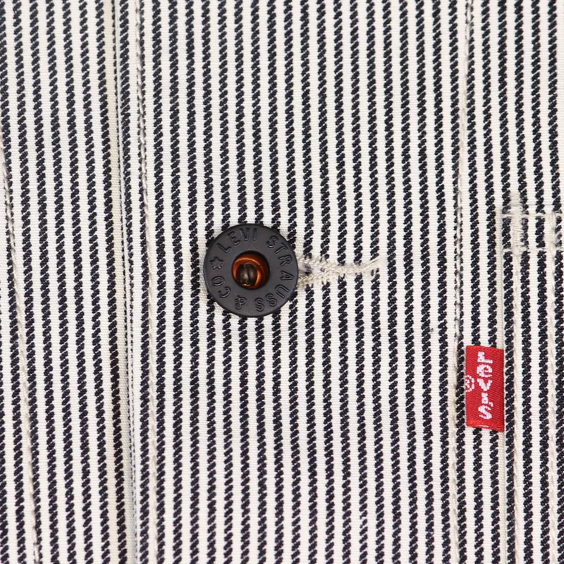 Levis Skate Chore Coat Hickory Stripe Navy White-3