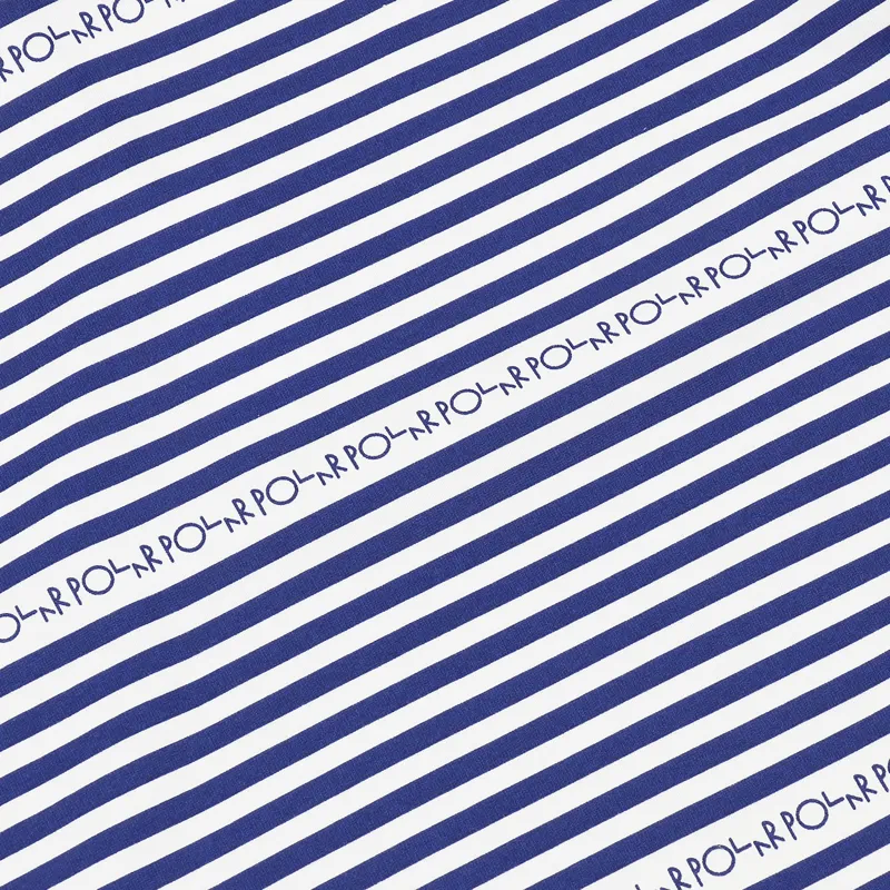 Polar Skate Co. Stripe Logo T Shirt Dark Blue-3