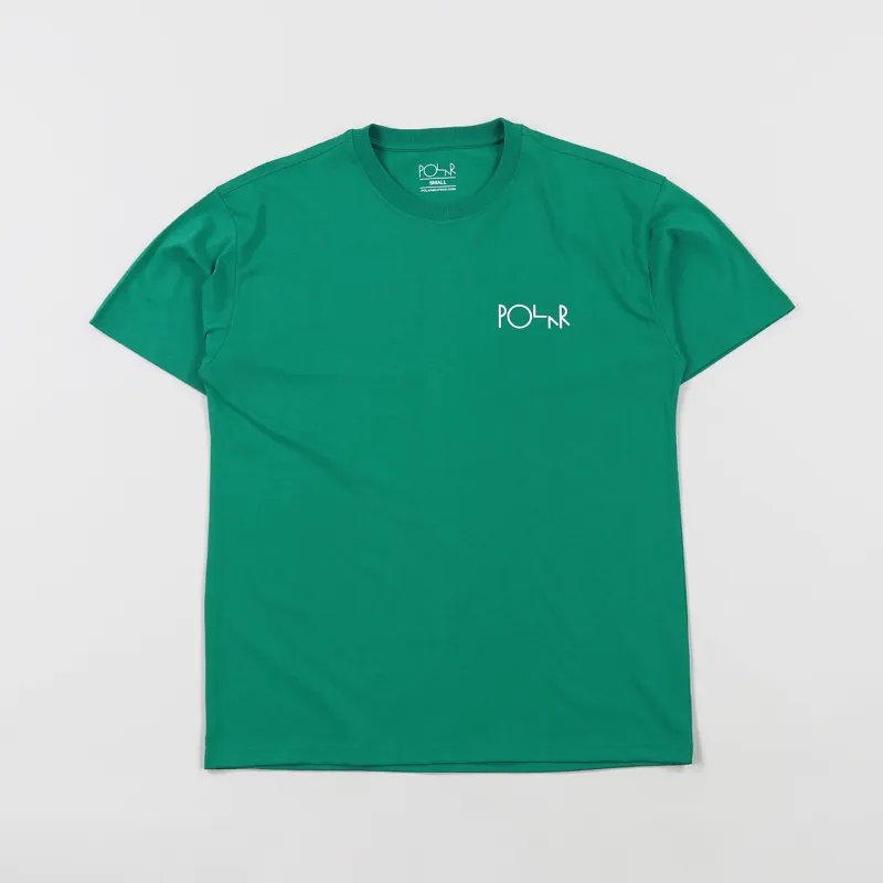 Polar Skate Co. Stroke Logo T Shirt Green-1