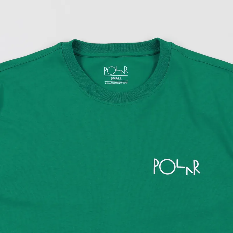 Polar Skate Co. Stroke Logo T Shirt Green-2