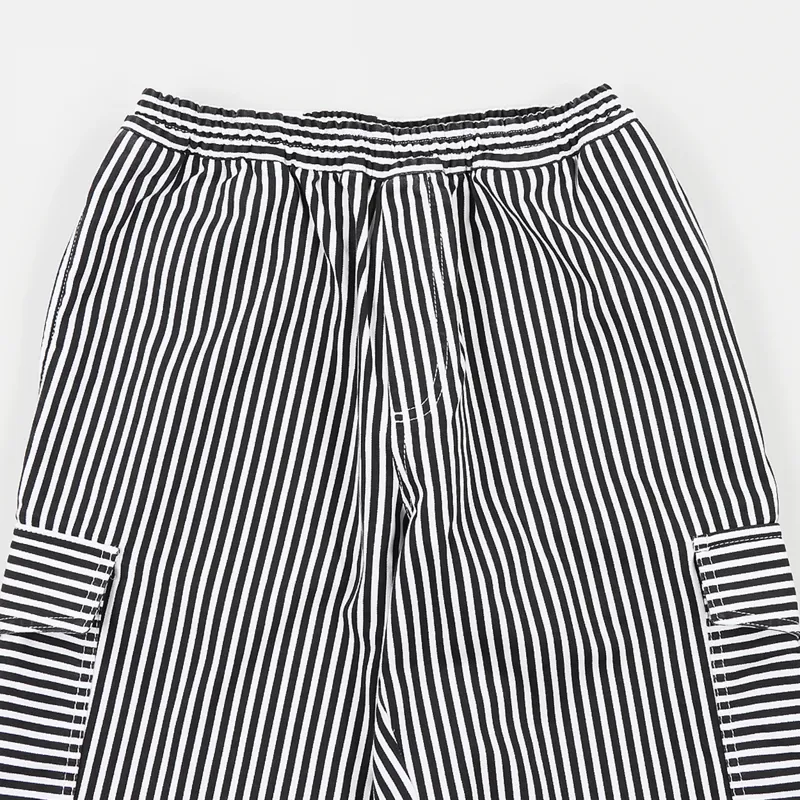 Polar Skate Co. Striped Cargo Pant White Black-2